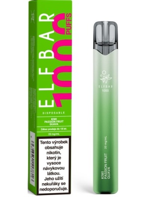 Elf Bar 1000 elektronická cigareta 20mg Kiwi Passion Fruit Guava
